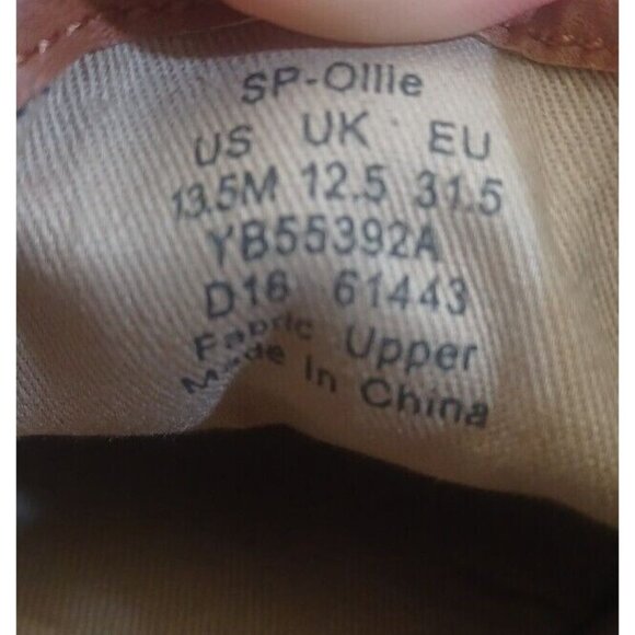 ✅Sperry Top Sider Canvas Shoe Youth Sz 13.5 EU 31.5 SP-Ollie Boat Sneakers Grey - Picture 4 of 8